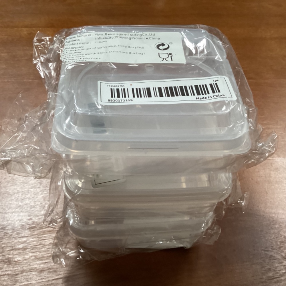 Clear Plastic Stackable Containers Bundle New - Picture 4 of 12